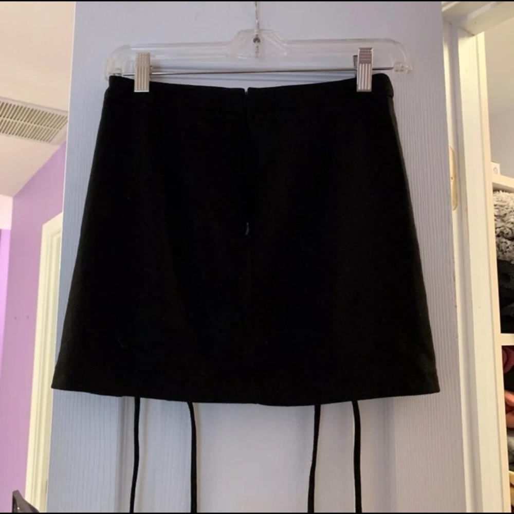 Like New Faux Suede Tie up Skirt - Picture 3 of 4